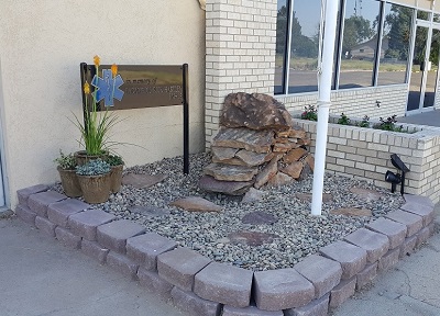 Outside landscape in front of the Emergency Department